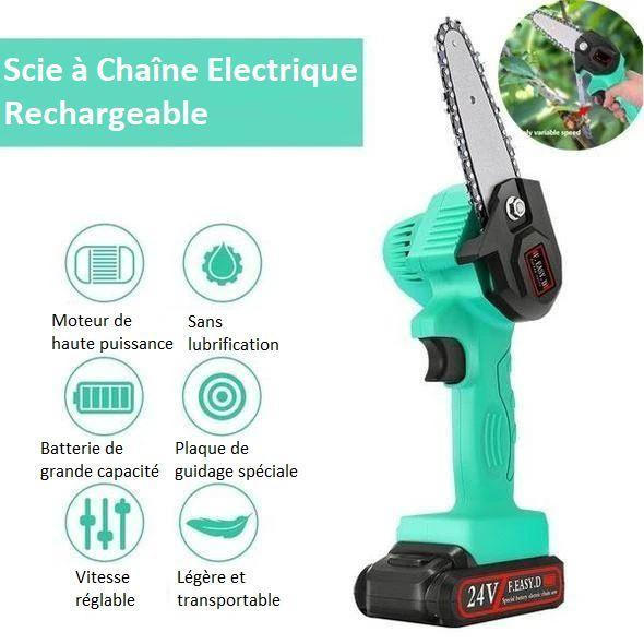 Mini scie à chaîne électrique rechargeable
